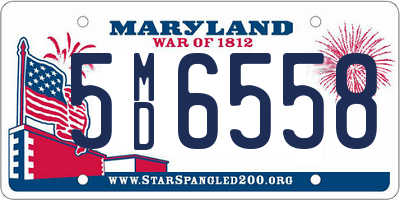 MD license plate 5MD6558