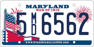 MD license plate 5MD6562