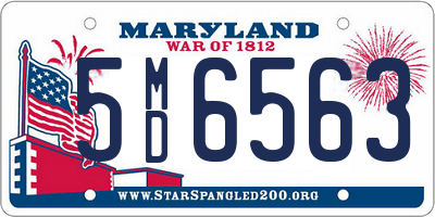 MD license plate 5MD6563