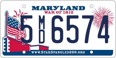 MD license plate 5MD6574