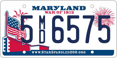 MD license plate 5MD6575