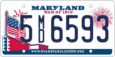 MD license plate 5MD6593