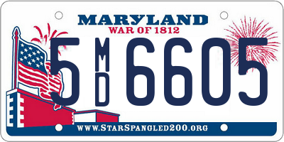 MD license plate 5MD6605