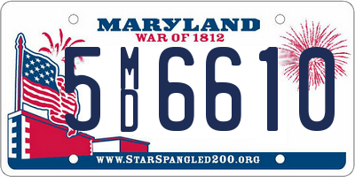 MD license plate 5MD6610