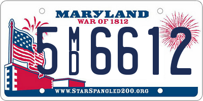 MD license plate 5MD6612