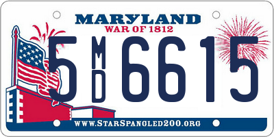 MD license plate 5MD6615