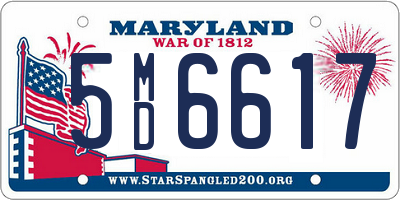 MD license plate 5MD6617