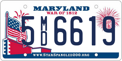 MD license plate 5MD6619