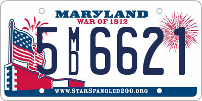 MD license plate 5MD6621