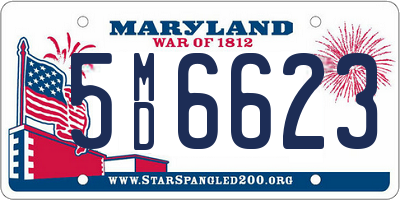 MD license plate 5MD6623