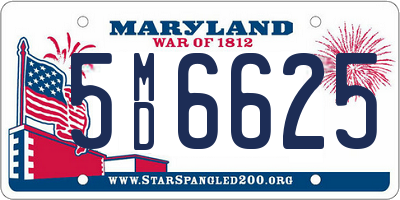 MD license plate 5MD6625