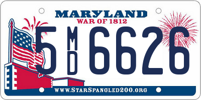 MD license plate 5MD6626