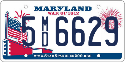 MD license plate 5MD6629