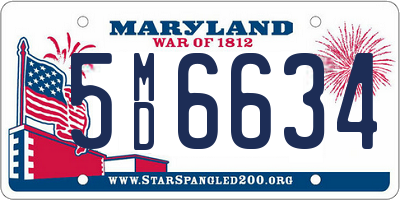 MD license plate 5MD6634