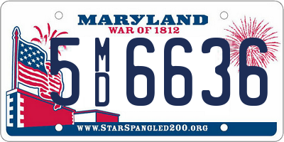 MD license plate 5MD6636