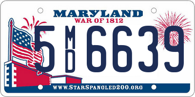 MD license plate 5MD6639