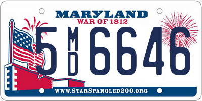 MD license plate 5MD6646