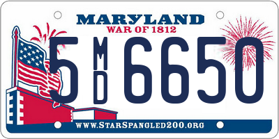 MD license plate 5MD6650