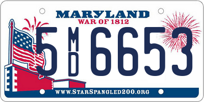 MD license plate 5MD6653