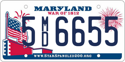 MD license plate 5MD6655