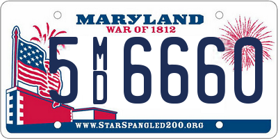 MD license plate 5MD6660