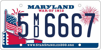 MD license plate 5MD6667