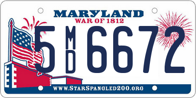 MD license plate 5MD6672