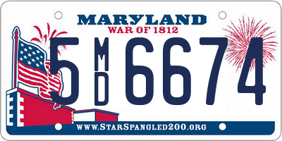 MD license plate 5MD6674