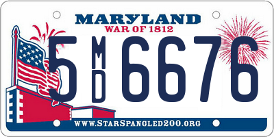 MD license plate 5MD6676