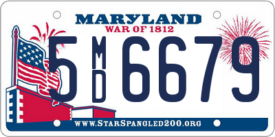 MD license plate 5MD6679