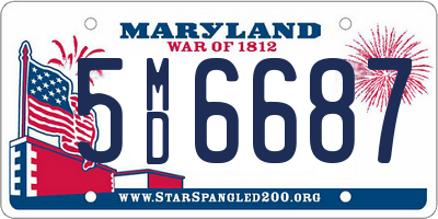 MD license plate 5MD6687