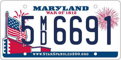 MD license plate 5MD6691