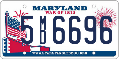 MD license plate 5MD6696