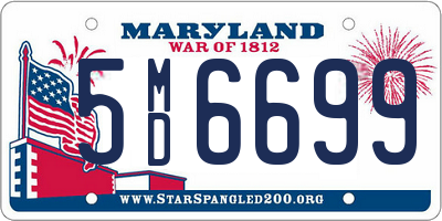 MD license plate 5MD6699