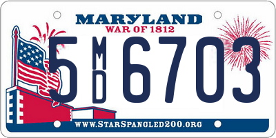 MD license plate 5MD6703