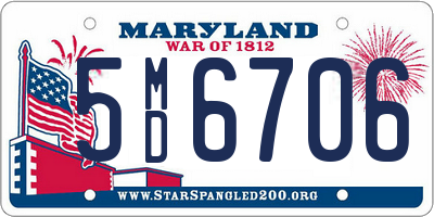 MD license plate 5MD6706