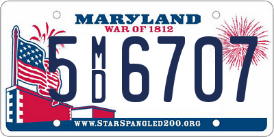 MD license plate 5MD6707