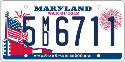MD license plate 5MD6711
