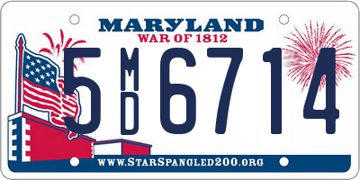 MD license plate 5MD6714