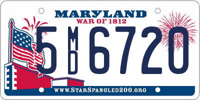 MD license plate 5MD6720