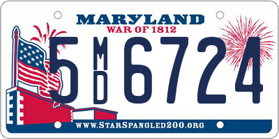 MD license plate 5MD6724