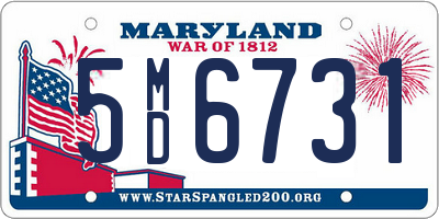 MD license plate 5MD6731