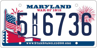 MD license plate 5MD6736