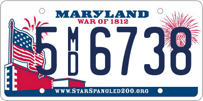 MD license plate 5MD6738