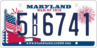 MD license plate 5MD6741