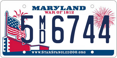 MD license plate 5MD6744