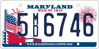 MD license plate 5MD6746