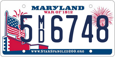 MD license plate 5MD6748