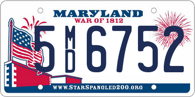MD license plate 5MD6752