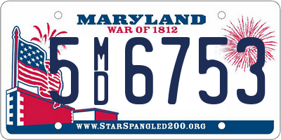 MD license plate 5MD6753